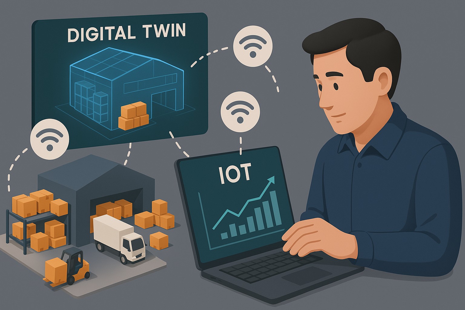IoTとデジタルツインで実現する物流業界の革新