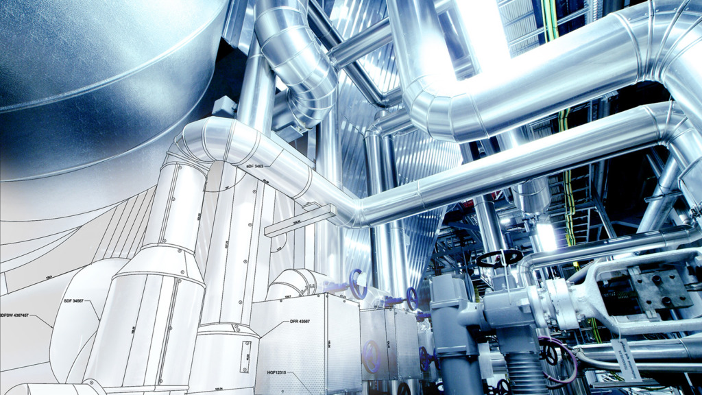 図面のない工場内部を再現