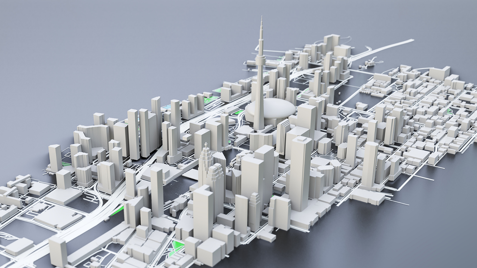 3Dグラフィックスの可視化による未来の街